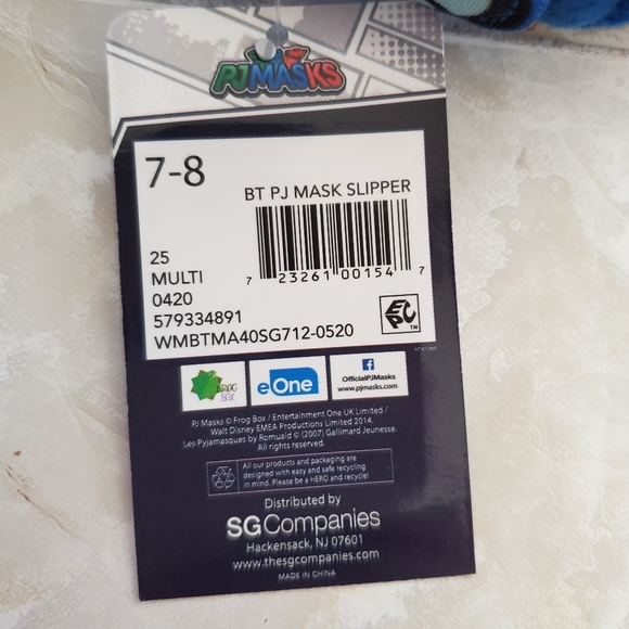 NWT Disney Jr. PJ Mask Show Slippers Size 7/8 Toddlers Blue - Picture 5 of 7